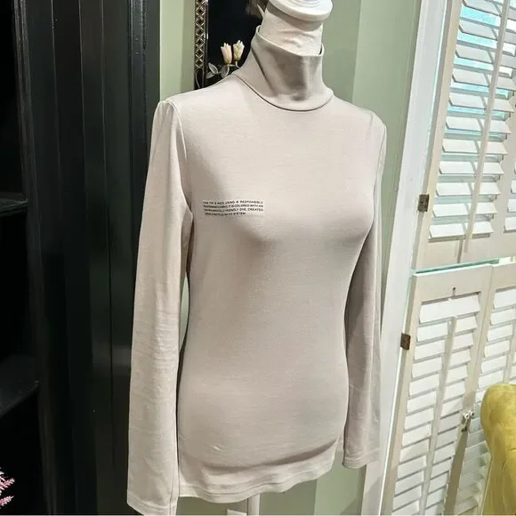 PANGAIA Long Sleeve Turtleneck Top – Size M - Picture 1 of 11